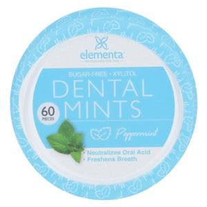 Elementa Silver Dental Mints Peppermint All Natural 6/Cn
