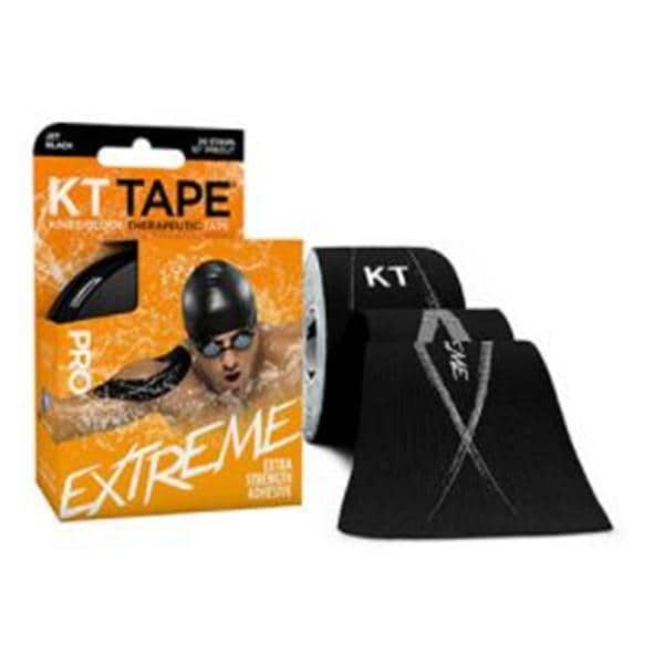 KT Pro Extreme Kinesiology Tape Synthetic Fiber 2x10" Black 20/Bx