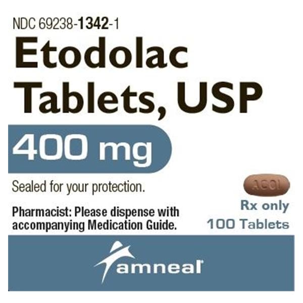 Etodolac Tablets 400mg Bottle 100/Bt