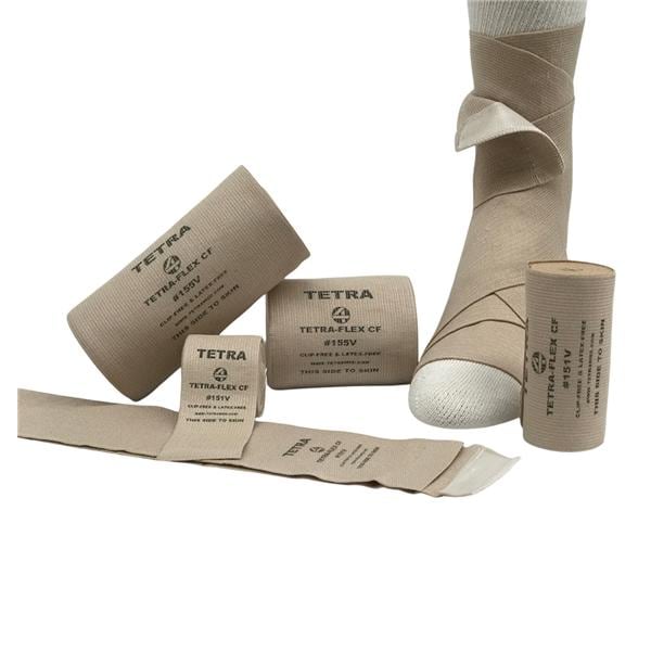 Tetra-Flex Elastic Bandage Elastic/Polyester 6"x11yd Non-Sterile 12/Bx