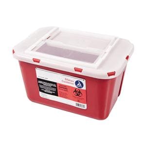 Sharps Container 1gal Red 10.3x7x5.5" Slide Lid Plastic Ea