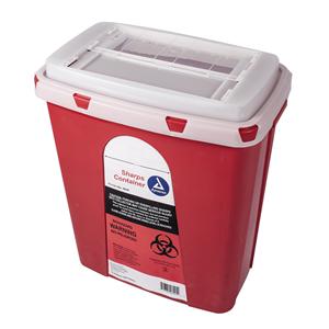 Sharps Container 6gal Red 15.2x10x16" Slide Lid Plastic Ea, 12 EA/CA