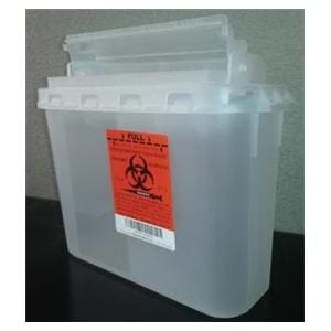 Sharps Container 5.4qt Clear 11-1/3x12x4-1/2" Mlbx Hrzntl Drp Plstc Ea, 20 EA/CA