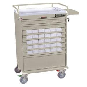 Value Line Medication Cart 17x30x46" (4) 5 Swvl Cstr/1 Brk (30) 3.5 Bn Kylck