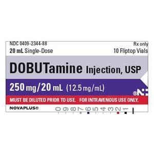 Novaplus Dobutamine HCl Injection 12.5mg/mL SDV 20mL 10/Bx