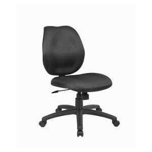 Boss Mid-Back Task Black Armless Office Chair Ea