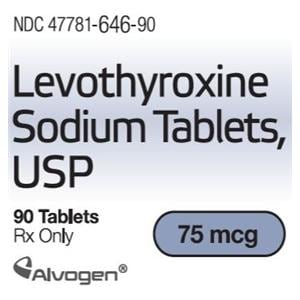 Levothyroxine Sodium Tablets 75mcg Bottle 90/Bt
