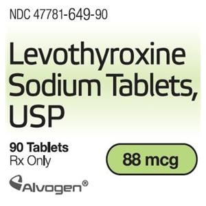 Levothyroxine Sodium Tablets 88mcg Bottle 90/Bt