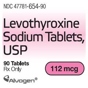 Levothyroxine Sodium Tablets 112mcg Bottle 90/Bt