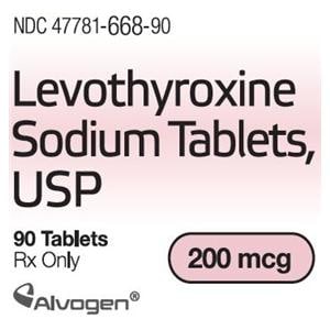 Levothyroxine Sodium Tablets 200mcg Bottle 90/Bt