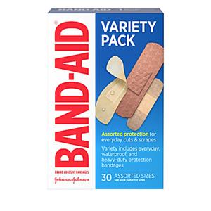 Band-Aid Bandage Plastic/Fabric Assorted Sizes Assorted Sterile 30x24/Ca