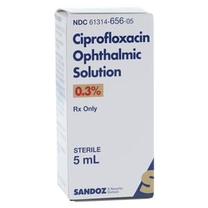 Ciprofloxacin HCl Ophthalmic Solution 0.30% Bottle 5mL 5mL/Bt