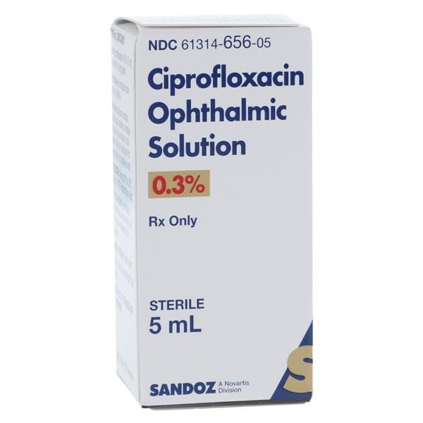 Ciprofloxacin HCl Ophthalmic Solution 0.30% Bottle 5mL 5mL/Bt
