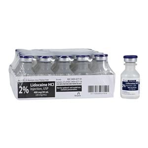 Lidocaine HCl Injection 2% MDV 20mL 25/Bx