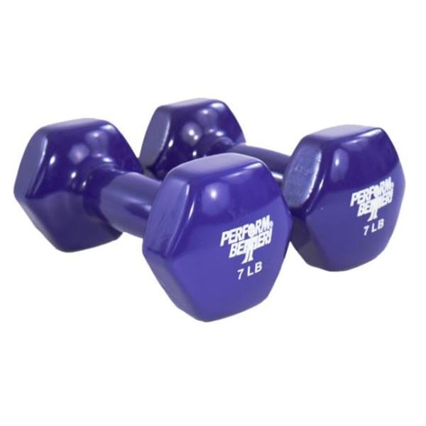 Perform Better Weight Dumbbell 7lb Vinyl Coated Purple