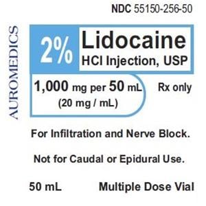 Lidocaine HCl Injection 2% MDV 50mL 25/Bx