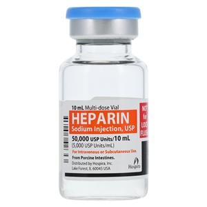 Heparin Sodium Injection 5,000U/mL MDV 10mL 25/Bx