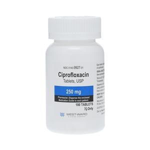 Ciprofloxacin Tablets 250mg Bottle 100/Bt