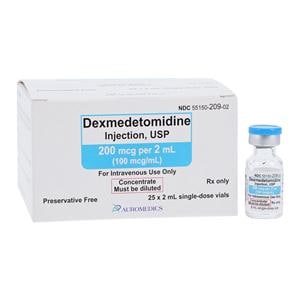 Dexmedetomidine HCl Injection 100mcg/mL SDV 2mL 25/Bx