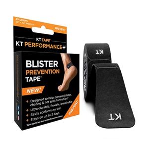 KT Performance+ Blister Prevention Tape Synthetic Fabric 1.25x3.5" Black 30/Bx