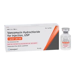 Vancomycin HCl Injection 1gm/vl Powder Vial 10/Bx