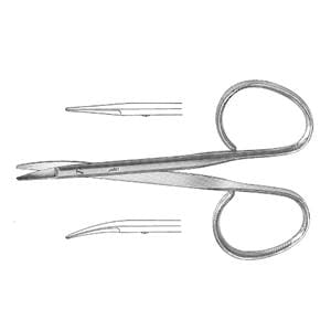 Utility Scissor Curved 3-3/8" Stainless Steel Reusable Ea