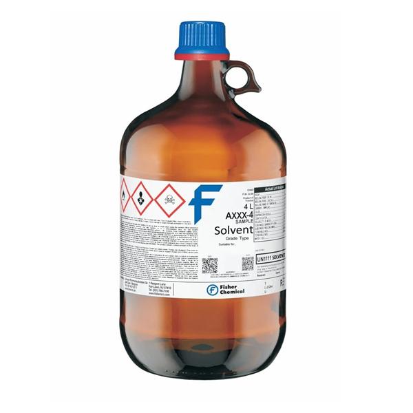 HPLC Methanol Colorless Liquid 4L Glass Bottle Ea