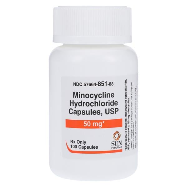 Minocycline HCl Capsules 50mg Bottle 100/Bt