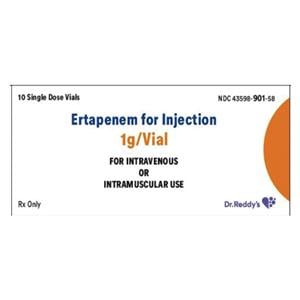 Ertapenem Sodium Injection 1gm/vl Powder SDV 10/Bx