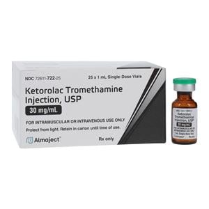 Ketorolac Tromethamine IM/IV Injection 30mg/mL SDV 1mL 25/Bx