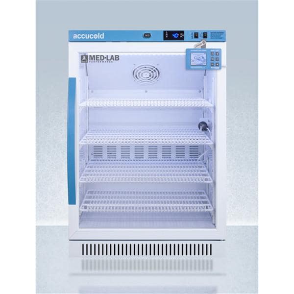 Accucold Performance Series Laboratory Refrigerator 6 Cu Ft Gls Dr 2 to 10C Ea