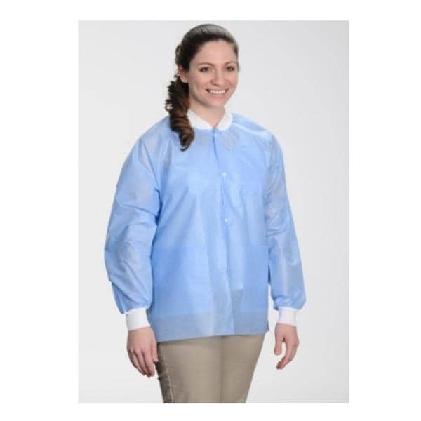 ValuMax Extra-Safe Lab Jacket 3 Layer SMS 5X Large Medical Blue / White 100/Ca