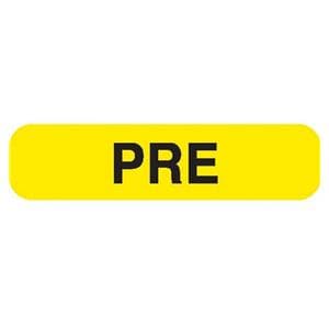 Phlebotomy Label Pre Yellow 1.625x.375" 1000/Pk