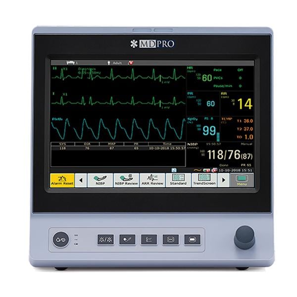 MDPro 6000 by MTMC Patient Monitor 12" Color Touchscreen Ea