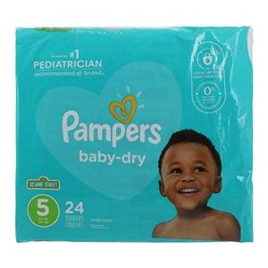 Pampers Baby-Dry Diapers Size 5 27lbs+ 24/Pk, 4 PK/CA