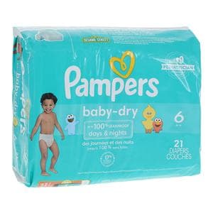 Pampers Baby-Dry Diapers Size 6 35lbs+ 21/Pk, 4 PK/CA