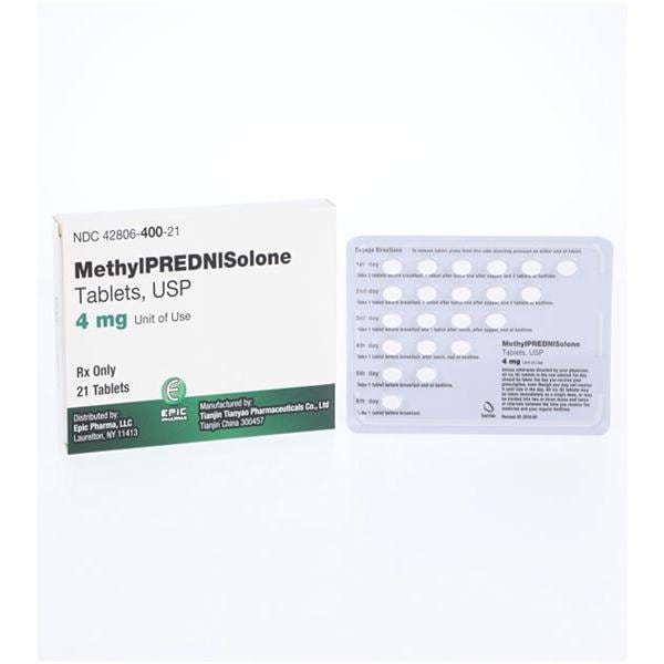 Methylprednisolone Tablets 4mg Bottle 100/Bt