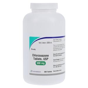 Chlorzoxazone Tablets 500mg Bottle 500/Bt