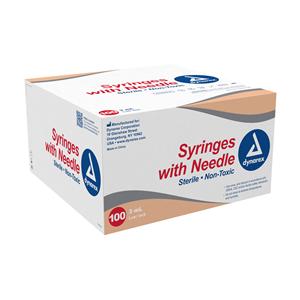 Dynarex Syringe/Needle 30cc 20gx1" _ 100/Bx 800/Ca