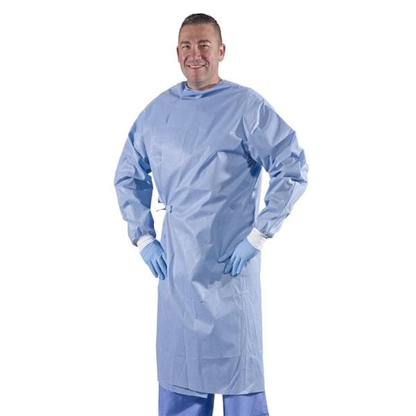 ScopeValet Procedure Gown AAMI Level 3 SMMS Fbrc One Size Fits Most Blue 100/Ca