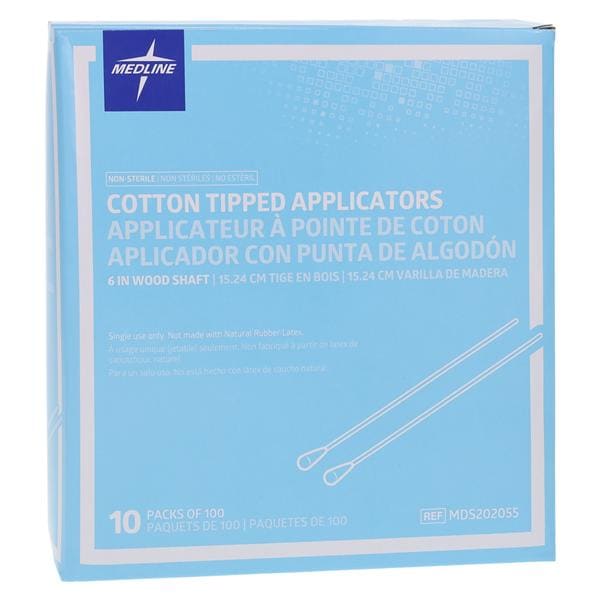 Cotton Applicator 6" Non Sterile 1000/Bx