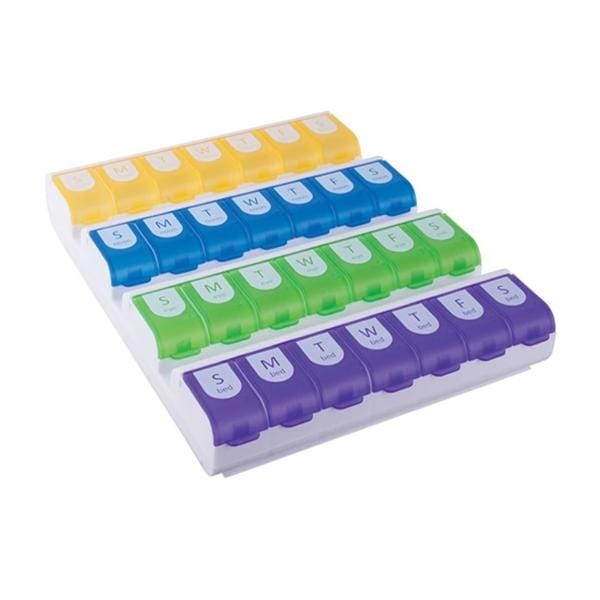 Organizer Pill Ezy-Dose Plastic Medium/7 Day For 1 Dose 6/Pk