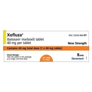 Xofluza Tablets 40mg Blister Pack 1/Cr