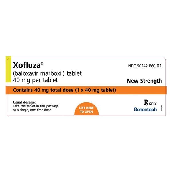 Xofluza Tablets 40mg Blister Pack 1/Cr