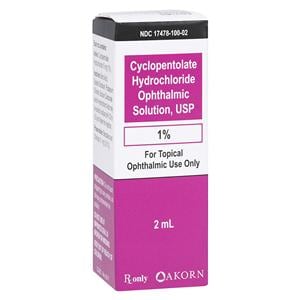Cyclopentolate HCl Ophthalmic Solution 1% Bottle 1mL 2mL/Bt