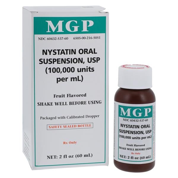 Nystatin Oral Suspension 100,000U/mL Fruity Bottle 60mL/Bt