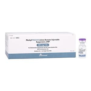 Methylprednisolone Acetate Injection 40mg/mL SDV 1mL 25/Bx
