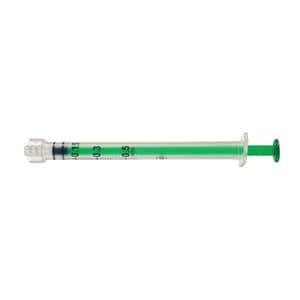 Epinephrine Syringe 1mL Clear Luer Lock Low Dead Space 100/Bx