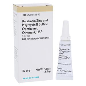 Bacitracin Ophthalmic Ointment 500u/10mu/gm Tube 3.5gm 3.5gm/Tb