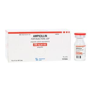 Ampicillin Sodium Injection 250mg/vl Powder Vial 10/Package